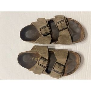 Birkenstocks Sandals Birkies Brown Suede Size 37 L6 M4